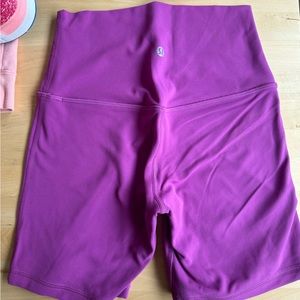 Lululemon Align HR Shorts 6” in color Vivid Plum